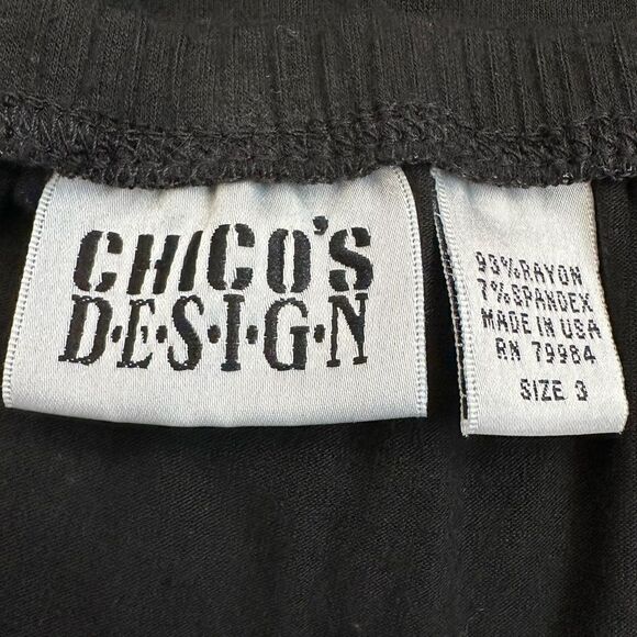 Chico’s Design Black Elasticized Waist Midi Skirt - Picture 7 of 10